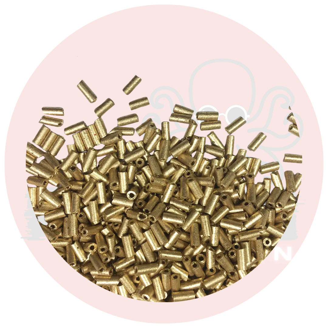 Tube Bead / Cut tube gold (50g) - Image 2