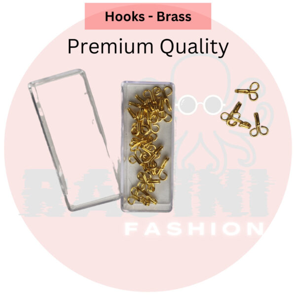Hooks - Size 2 (Brass, 25 Pieces)
